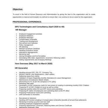 12124 - HR cum Recruitment and Admin Executive