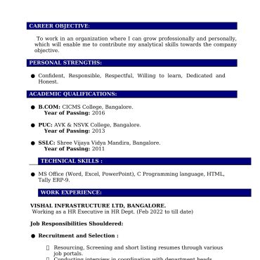 12613 - HR cum Recruitment and Admin Executive