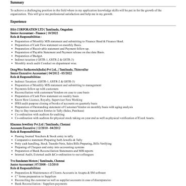 11958 - Business Administration Experienced