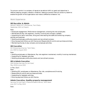 12943-HR cum Recruitment and Admin Executive