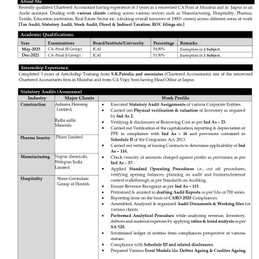 17003-CWA/CS Experienced