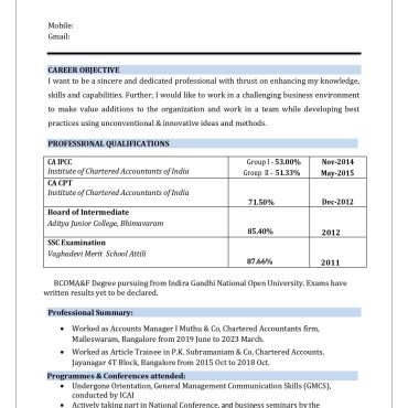 17270-CWA/CS Experienced