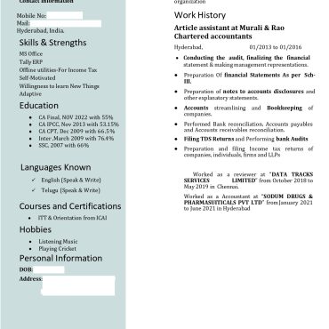 13909-CWA/CS Experienced