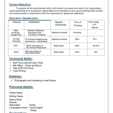 13782-Business Administration Fresher