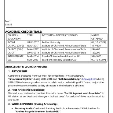 13765-CWA/CS Experienced