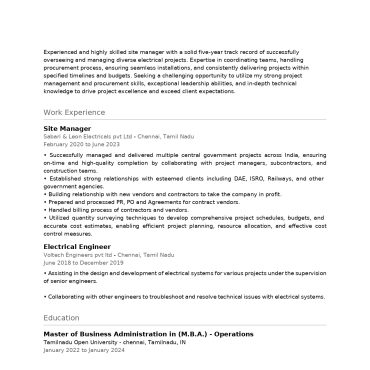 17196-Site Engineer/General Manager