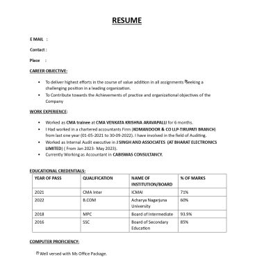 13825-Semi Qualified Professional