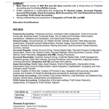 13706-SAP FICO/Senior Accountant