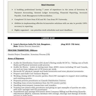 13950-Semi Qualified Professional/Senior Accountant