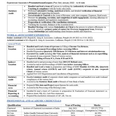 13851-CWA/CS Experienced