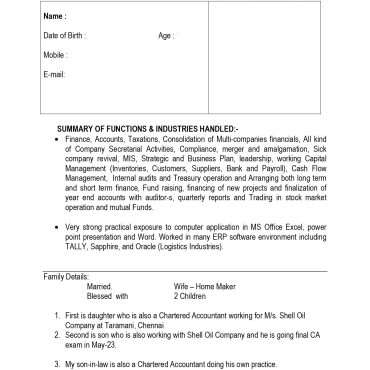 13890-CWA/CS Experienced