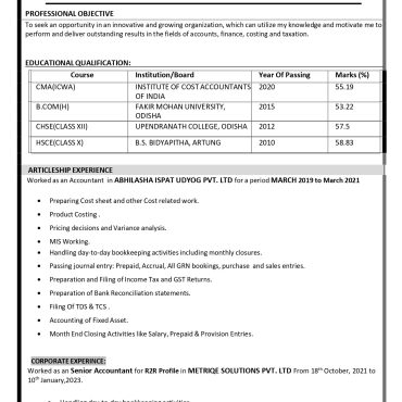 13822-Semi Qualified Professional