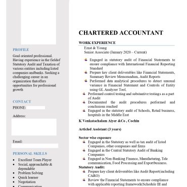 17220-CWA/CS Experienced
