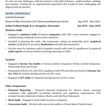 17121-CWA/CS Experienced