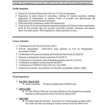 17118-Semi Qualified Professional