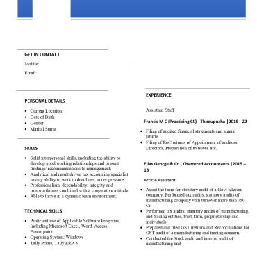 17422-CWA/CS Experienced