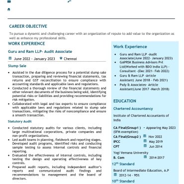 17502-CWA/CS Experienced