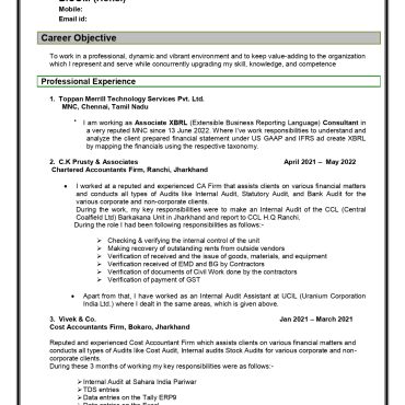 17571-Semi Qualified Professional