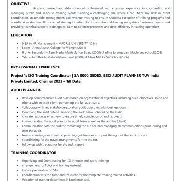 18008 - Business Administration Experienced