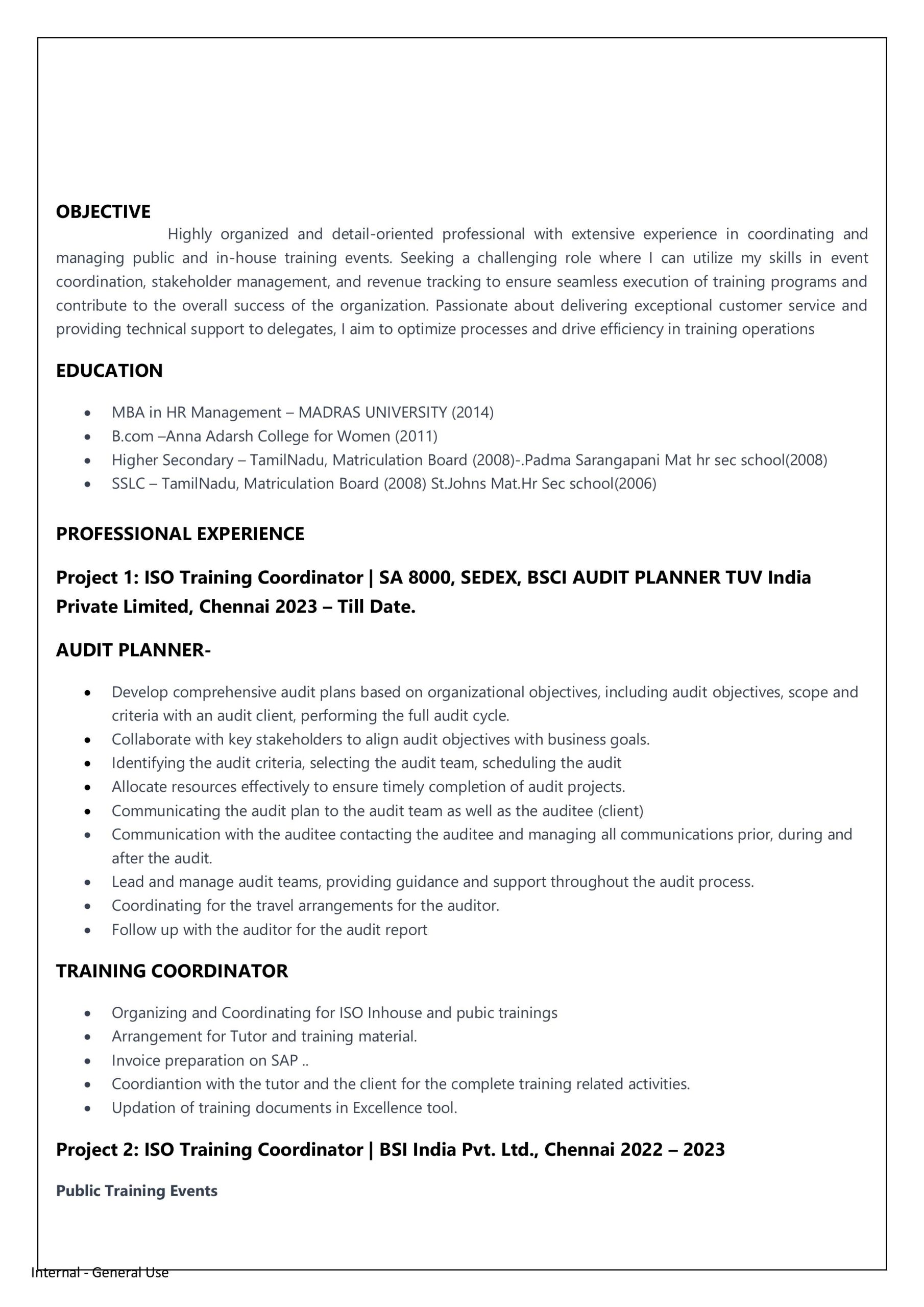 18008 - Business Administration Experienced
