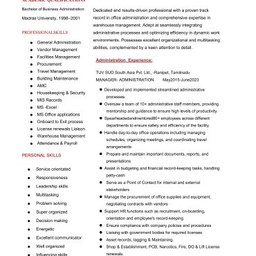 18019 - General Manager/Admin Executive